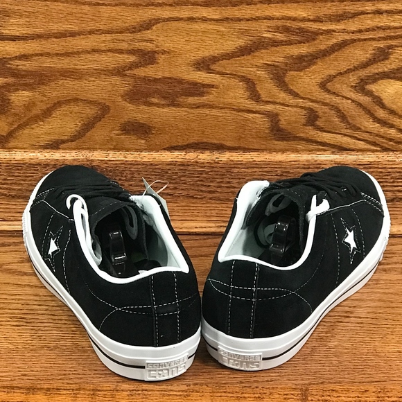 Converse One Star Suede Ox Mens Skate Black White - Picture 3 of 6
